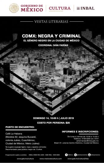 El ciclo Visitas literarias rastrea la pista de la novela negra en la CDMX