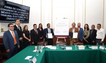 Construir un país con mayor justicia es objetivo compartido del Congreso capitalino y el Tribunal Electoral