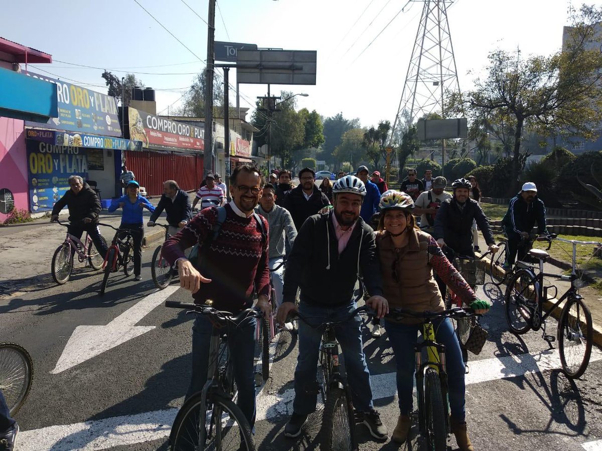 Paseo Ciclista en el Centro de Azcapotzalco