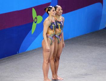 Dueto de natación artística logra plata y plaza olímpica en Lima 2019