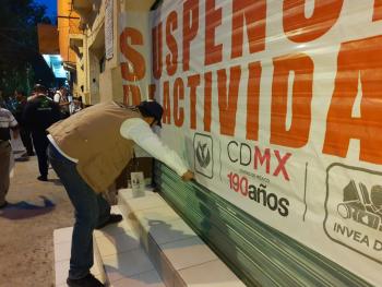 Suspenden actividades a 3 establecimientos en Alcaldía Cuauhtémoc
