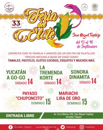Tlalpan celebrará Feria del Elote