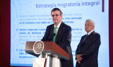 El canciller Marcelo Ebrard presenta informe sobre la reunión bilateral con los Estados Unidos