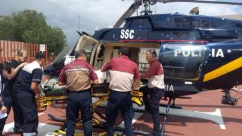 Cóndor de la SSC Apoyó en el traslado de un Hombre con trauma en Cráneo, Tórax, Abdomen y Choque Séptico