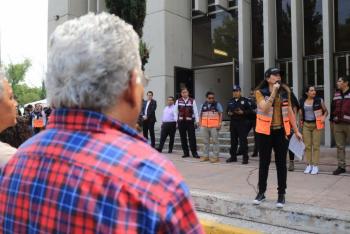 Con homenajes y prácticas de protección civil la Cuauhtémoc conmemoró el 19S