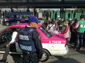 Tlalpan, SEMOVI e INVEA realizan operativo a taxis