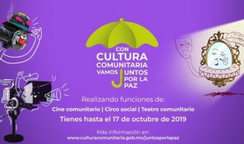 Cultura Comunitaria y Juntos por la paz te invitan a sumarte como agente cultural