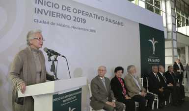 Secretaria Olga Sánchez Cordero pone en marcha Operativo Invierno 2019 del Programa Paisano