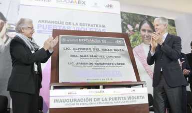 Encabeza Olga Sánchez Cordero arranque de la estrategia “Puertas Violetas” en Edomex; atenderá y protegerá a mujeres víctimas de violencia