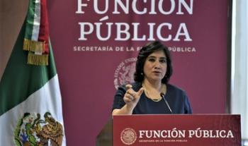 Presenta la secretaria Irma Eréndira Sandoval logros del combate a la corrupción y de la austeridad republicana