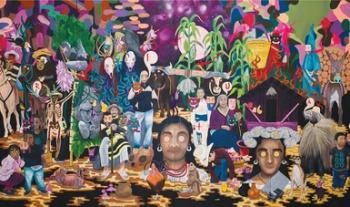 Artistas indígenas de la meseta purépecha exhiben sus obras en el Centro Cultural Clavijero