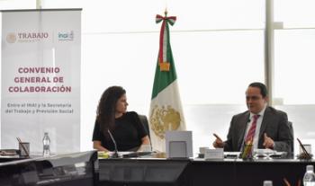 Firman STPS e INAI convenio para fomentar cultura de transparencia, protección de datos y rendición de cuentas