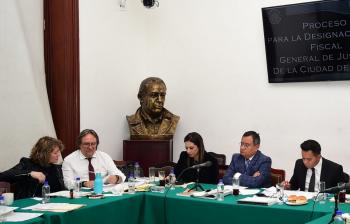 La Comisión de Administración y Procuración de Justicia del Congreso local entrevistó a la terna de aspirantes a la Fiscalía General de Justicia