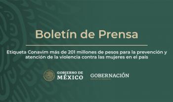 Etiqueta Conavim más de 201 millones de pesos para la prevención y atención de la violencia contra las mujeres en el país