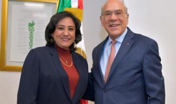 Ante el secretario general de la OCDE, destaca Irma Eréndira Sandoval logros de la política anticorrupción implementada por México