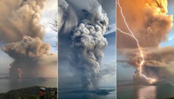 Volcán Taal en Filipinas hace erupción y evacúan a toda la población