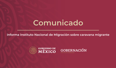 Informa Instituto Nacional de Migración sobre caravana migrante