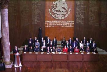 Asiste Jefa de Gobierno a ceremonia del 103 aniversario de la Promulgación de la Constitución Política de los Estados Unidos Mexicanos
