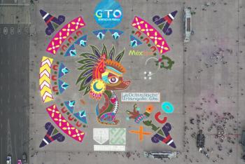 Inauguran Gobierno de la Ciudad de México y Guanajuato Alfombra Monumental "Arte Efímero"