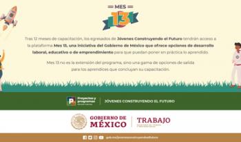 Mes 13, una gama de opciones de salida para los aprendices que concluyeron su capacitación en Jóvenes Construyendo el Futuro