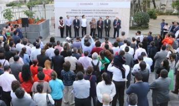 Suscriben las secretarías de Economía y Salud convenio para combatir sobrepeso, obesidad y diabetes
