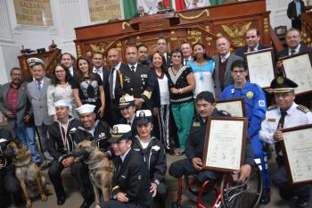 El Congreso de la Ciudad de México entrega la Medalla al Mérito en Protección Civil