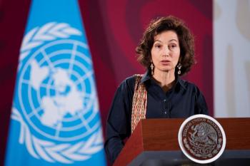 Reconoce directora general de la UNESCO el programa PILARES en conferencia con el Presidente de México