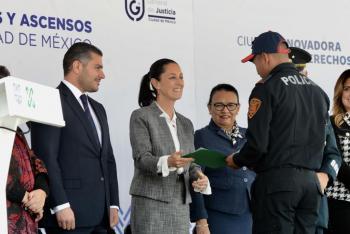 Pide Jefa de Gobierno mayor compromiso a policías capitalinos para brindar mayor seguridad a la ciudadanía