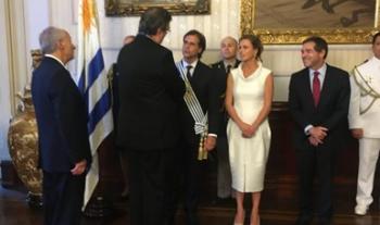 El canciller Marcelo Ebrard asistió a la toma de posesión del presidente de la República Oriental del Uruguay, Luis Lacalle Pou