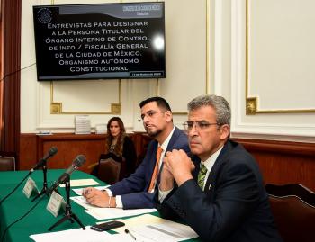 Entrevistan a personas aspirantes a encabezar los Órganos Internos de Control del INFO y la Fiscalía General de la Ciudad de México