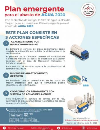 Tlalpan emprende Plan Emergente 2020 ante época de estiaje