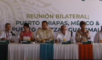 Acuerdan intercambio comercial marítimo entre Puerto Chiapas, México, y Puerto Quetzal, Guatemala