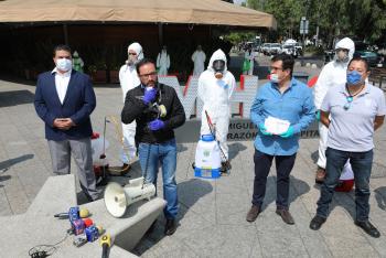 Sanitizan Polanco como medida preventiva ante COVID-19