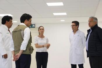 Supervisan Presidente de México y Jefa de Gobierno infraestructura hospitalaria IMSS-INSABI en Coyoacán