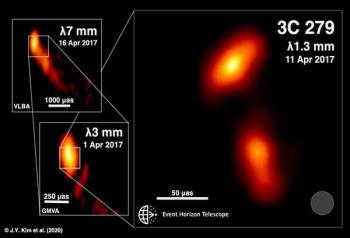 Muestran primera imagen de un “chorro relativista” de materia, emitido desde un hoyo negro