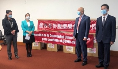 La comunidad china en México dona 15,000 cubrebocas al gobierno mexicano
