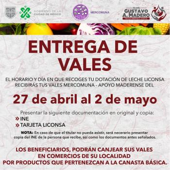 Entrega de vales en Gustavo A. Madero