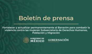 Fortalecer y actualizar permanentemente al Banavim para combatir la violencia contra las mujeres: Subsecretaría de Derechos Humanos