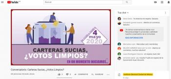 Realiza IECM conversatorio virtual: “Carteras sucias ¿votos limpios?”