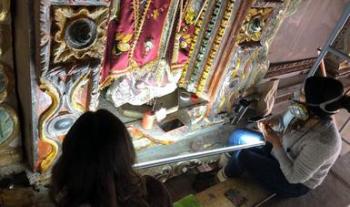 Restauración por sismos revela la historia del retablo de San Felipe Ecatepec, en Chiapas