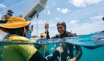 Camila Jaber, récord nacional de buceo libre, un ejemplo que inspira la conservación del Gran Acuífero Maya