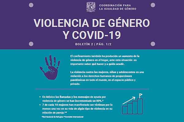 Emite la UNAM recomendaciones contra la violencia de género durante el confinamiento