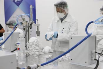 Inaugura Gobierno capitalino, UNAM y atfil fábrica de mascarillas N95