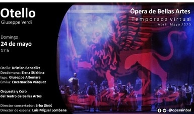 Otello, la ópera más aclamada de Verdi, podrá disfrutarse vía online