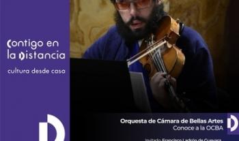 Francisco Ladrón de Guevara, violinista de la OCBA, charlará en tiempo real de su trayectoria musical