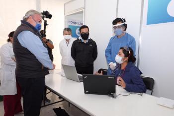 Inaugura Miguel Hidalgo centro de triage respiratorio en hospital General Dr. Rubén Leñero