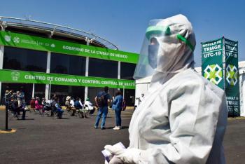 Instalan Gobierno capitalino e iniciativa privada siete módulos triage para atención y diagnóstico de COVID-19