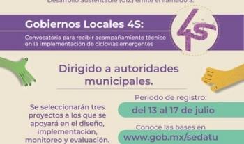 Lanza Sedatu Convocatoria para gobiernos locales sobre Movilidad 4S