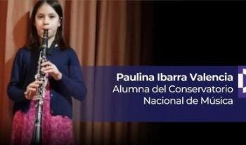 Estudiante del sector infantil del Conservatorio Nacional de Música interpreta canción inglesa del siglo XVII