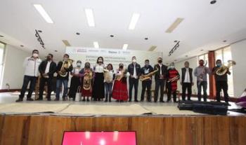 Se realiza la tercera entrega de instrumentos a bandas de Oaxaca como parte del programa “Pueblo de Nubes”